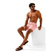 Set Of 3 Premium Linen Shorts For Men - Luxury Beachwear - Gold - View 2