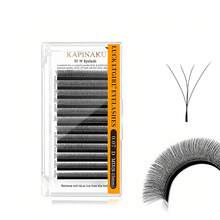 12 Rows 4D-W Triple Tips Eyelash Extensions, 0.07mm D Curl Hand Woven Mesh Net Cross Lashes, Premium Soft Light Professional Makeup Lash Supplies - Black - View 14