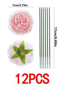 400/12/24/36pcs Artificial Peony Flowers With Stems, Faux Peony Flower Heads For Wedding Party Decoration, Cake Decoration, Home Living Room Table Centerpiece, Fake Plants, Autumn Decor, Room, Desk, Room Decoration Supplies - Baby Pink - View 11
