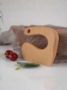 Wooden Fruit Knife, Beech Wood Dough Cutter, Pastry And Pie Slicer, Pizza Cutter, Suitable For Kitchen Beginners, Wooden Fruit And Vegetable Knife, Kitchen Tools - Multicolor - View 8