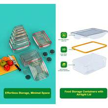 40 Pcs Food Storage Containers With Lids Airtight- Plastic Meal Prep Container Pantry Kitchen Organization, Microwave, Dishwasher, Freezer -% Leak Proof (20 Stackable Boxes-20 Lids) - 40 PCS - View 5