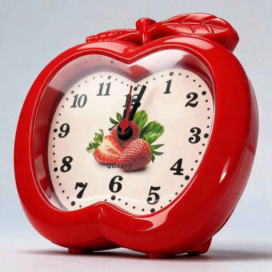 Unisex Practical Style For Bedroom And Office Desk Clock - Red - View 1