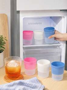 Stackable Ice Ball Mold Maker Slow-Melting Ice Freezer Maker,Big Ice Spheres For Whiskey,Cocktails,Juice,Beverages Bourbon Free Silicone.Home Essentials - Multicolor - View 2
