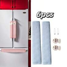 1/2/6pcs Refrigerator Microwave Anti-Oil Door Handle Covers, Washable Pull Door Handle Protectors, Handle Covers, Suitable For Microwave, Oven, Glass Anti-Stain Door, Door, Swing Rope, Kitchen Decor, Home Decor, Farmhouse Decor, All Season Use - Multicolor - View 14