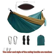 Double Camping Garden Hammock Outdoor Furniture Bed Strong Parachute Fabric Sleeping Swing Portable Hanging Hammock - Multicolor - View 5