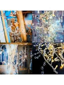 1pc-Christmas Crystal Strings, 39-Inch Christmas Tree Ornaments, Clear Crystal Decorative Strings, Suitable For DIY Crafts, Table Centerpieces, Holiday Decorations, Weddings, And New Year's Gifts - Multiple Styles - View 11
