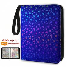 Heart Pattern Trading Card Binder, Premium 4-Pocket Double-Sided 400-Pocket PU Card Collection Binder, Smooth Wear-Resistant Matte Surface, Top-Loading Collector Album, Suitable For MTG, TCG, Sports Cards, Game Cards - 4-pocket Double-sided 400 Pocket - View 16