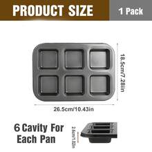 Carbon Steel Non-Stick Square Brownie Mold Mini Muffin Pan Baking Cake Cookie Tray - Multicolor - View 17