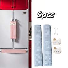 1/2/6pcs Refrigerator Microwave Anti-Oil Door Handle Covers, Washable Pull Door Handle Protectors, Handle Covers, Suitable For Microwave, Oven, Glass Anti-Stain Door, Door, Swing Rope, Kitchen Decor, Home Decor, Farmhouse Decor, All Season Use - Multicolor - View 16