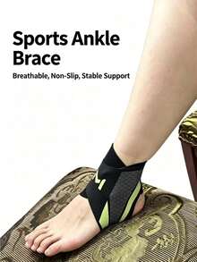 Sports Ankle Support, Suitable For Basketball, Football, Volleyball And Fitness, Unisex, Shock-Absorbing Function To Relieve Foot Fatigue, Equipped With Hook And Loop Heel Protection Design, Featuring Wrap-Around Compression Structure And Adjustable Ankle Support System. - Multicolor - View 2