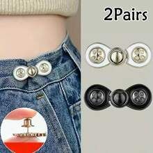 1Pair/2/3Pairs No-Sew Waist Buckle, Adjustable Detachable Button For Jeans, Pants, Skirts, Waist Size Reducer, No-Drill Waist Adjustment Tool - Multicolor - View 18