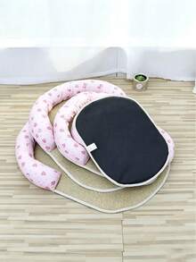 Small Pet Cooling Mat, Breathable Bamboo Fiber Mat, Neck Hollow Sleep Pad, Hamster Sleeping Bed Nest Mat, Pet Bed Mat - Multicolor - View 8