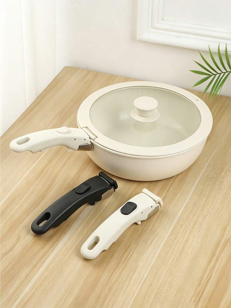 Ergonomic Detachable Pot Handle, Outdoor Tableware Detachable And Replaceable Handle, Universal Pot Handle Anti-Scald Clip, Kitchen Accessories, Handle, Non-Food Contact