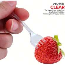 Clear Mini Forks 4 Inch (100-Count) Disposable Plastic Appetizer Fork For Cocktail Hour, Dessert Forks For Wedding Reception, Small Clear Forks For Food Samples, Charcuterie Forks For Holiday Parties - ColorA - View 5