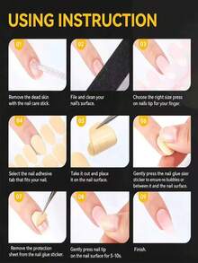 5/10/15/20/100pcs Nail Stickers, Jelly Double-Sided Adhesive, Nail Glue, Base Coat, 3D Gel, Nail Decals, Nail Supplies, Double-Sided Nail Adhesive, Nail Tools, Suitable For Applying Nails, Reusable, Waterproof Long-Lasting Double-Sided Nail Tape - Multicolor - View 8