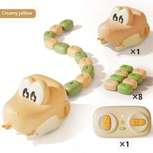 Remote Control Crocodile Racing Set With Sound Effects, USB Rechargeable Domino Blocks Game, Suitable For Family Multi-Player Interaction - Remote-controlled Snake - View 10
