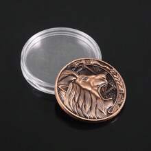 1pc 2 Game Coin, Vintage Saintess, Unicorn Lion Commemorative Coin, Collectible Coin, Letter Coin - Multicolor - View 3