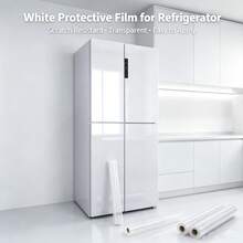1 Roll Self-Adhesive Scratch-Resistant Protective Film For Refrigerator, Single/Double Door Freezer, Kitchen Cabinets, Air Conditioner, Washing Machine, Waterproof Oil-Proof Color Change Renovation Film - A - View 2