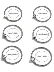 1 Pack Vintage Stainless Steel Snake Chain Bracelet For Men Women, Adjustable Clasp Fits European Beads, Waterproof Stackable Daily Jewelry Gift - Bracelet - View 6