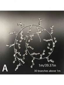 1pc-Christmas Crystal Strings, 39-Inch Christmas Tree Ornaments, Clear Crystal Decorative Strings, Suitable For DIY Crafts, Table Centerpieces, Holiday Decorations, Weddings, And New Year's Gifts - Multiple Styles - View 5
