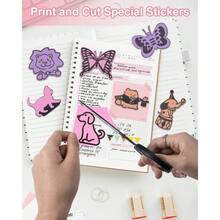 53mm Mini Thermal Printer Stickers Paper, Multicolor Mini Printer Sticker Paper, Photo Printer Labels Paper, Compatible M02/T02, Instant Camera, To-Do Lists, Notes, Black, Photo - View 10