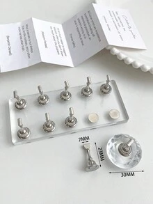 3D Resin Acrylic Rectangular Right-Angle Ripple Base Nail Art Display Stand With Aurora White, Purple, Pink, Champagne, Alloy Gold And White K Finger Holder Practice Tray Set, Korean-Japanese Style Floral Laser DIY For Home, Outdoor, Women, Mom, Sister, Wife, Girlfriend, Wedding, Nail Salon, Beauty Parlor, Valentine's Day - Multicolor - View 28