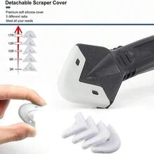 5 In 1 Metal Head Shovel Glue Tool Kit: Silicone Spatula, Caulk Remover, Grout Removal, Sealant Finishing & Corner Scrap - A - View 3