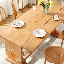 1 Peça Caminho de Mesa com Tema de Basquete para Decoração de Festa de Aniversário, Caminho de Mesa de Tecido para Casa, Cozinha e Sala de Jantar - Multicolorido - Visão 3
