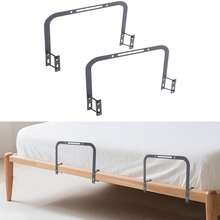 HaroldDol 2Pcs Mattress Retainer Bar, Adjustable Mattress Slide Stopper - Holder In Place, Metal Bed Retainer Easy Installation Non-Slip For Platform/RV Beds/Adjustable Beds[Ideal Daily Accessory] - Default@JJ2SH5-000000 - View 1