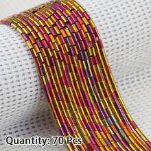 70pcs 5mm Colorful Crystal Tube Beads DIY Jewelry Making Accessories For Necklace, Bracelet, Pendant, Loose Beads - Crystal Tube - View 19