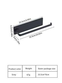 1pc Self-Adhesive Towel Rack, No Drilling Required, Single Bar Design, Suitable For Bathroom And Kitchen - Space-Saving Wall-Mounted Towel Rack - Multicolor - View 13