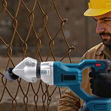 Metal Shear Sheet Metal Cutter Cordless With 360-Degree Pivoting Head Double Blades  20 GA Stainless Steel Aluminum Plate Plastic Cardboard - 400W - View 9