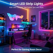 Smart LED Light Strip With Remote Control, RGB LED Light Bar, USB Powered, Timer Function, Adjustable Brightness And Music Sync Color Modes, Multiple Lighting Effects, Suitable For TV Backlight, Room, Living Room, Holiday Party, Halloween Decoration - TY-c-44K-b-m-b - View 9