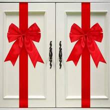 1pc Large Door Hanging Bow Decoration, Exquisite Ribbon, Suitable For Various Occasions, Perfect Choice For Parties And Holidays - Multicolor - View 3