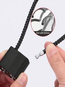 1pc Heavy Duty Steel Cable Lock | Waterproof & Rust-Proof Security Padlock, Suitable For Helmet, Luggage, Gym Locker | Flexible Multi-Purpose Combination Lock | Dorm & Travel Essential - Multicolor - View 6