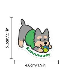 50pcs/Pack Cute Animal Pet Dogs Stickers, Decorative Decals For Notebook Luggage Phone Stationery Laptop Guitar Sticker - Multicolor - View 6