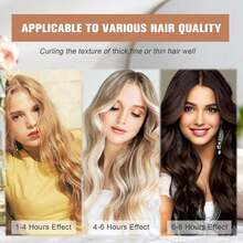 1pc Black Heatless Curling Rod, Reusable Heatless Curling Hair Band With Ribbon And Hair Claw Clip, Lazy Natural Soft Wave DIY Curling Tool, Overnight Sleep Styling Tool - Black - View 8