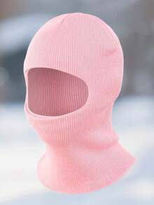 YIYIQCSJ 1pc Children 1-8Y Plain Knitted Double Pompom Warm Soft Winter Protective Cute Casual Pullover Hat, Suitable For Outdoor And Everyday Use - Multicolor - View 4