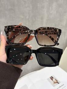1/2/3 Pairs Women's Vintage Square Sunglasses, Perfect Blend Of Classic And Modern, Suitable For Vacation, Party, Daily Life, Driving, Travel, Fits All Face Shapes - Multicolor - View 4