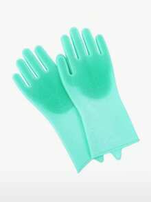 1 Pair Pet Grooming Cleaning Gloves, Dog & Cat Bathing & Shampooing Gloves, Magic Dishwashing Cleaning Sponge, Silicone Hair Removal Gloves - Multicolor - View 11