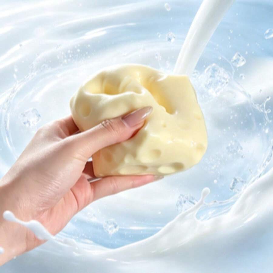Cheese Squishy, Handmade Scented Realistic Cheese Shapeable Slow Rebound Stress Relief Toy, Cheese Toy Holiday Gift