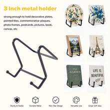 3 Inch Plate Stands For Display Metal Frame Holder Stand Picture, Decorative Plate, Book, Photo Easel - View 6
