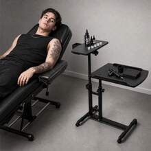 Tattoo Workstation Stand Height Adjustable Tattoo Desk Rolling Tattoo Table - Black - View 10