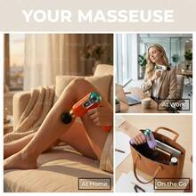 Nevho Handheld Electric Massage Gun, 20-Minute Auto-Timer Mode, 9-Speed Intelligent Control, 4 Massage Heads, Ultra-Portable Body Relaxation Device, Suitable For Home, Office, Travel Use - View 8