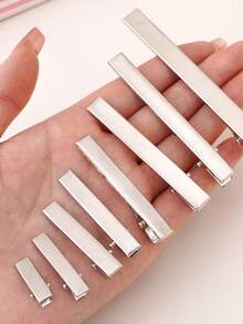 Approx. 50pcs Blank Square Crocodile Hair Clips - Multicolor - View 3