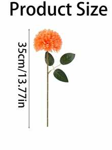 6/3pcs Orange Artificial Flower Balls, Suitable For Autumn Decor, Halloween, Thanksgiving, Wedding, Home Kitchen Decoration And Floral Arrangement - Orange - View 6