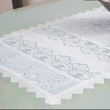 Caminho de Mesa em Renda Trilho de Mesa Decoração Cozinha  1,50x0,50 cm JCM - Branco - Visão 8