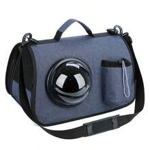Mode horisontell transparent rymdkapsel-djurbärväska 44*32*26 cm, andningsbar mesh-bärkasse med axelrem, förvaringsficka för små katter och hundar, slumpmässig färgleverans - Multifärgad - Visa 10