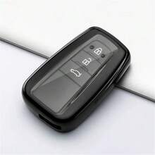 Funda protectora de llave de coche de TPU suave, cubierta de carcasa de llave, accesorios para automóvil para Prius, Camry, Corolla, CHR, Prado 2018 2022, a prueba de polvo y anticaída, bolsa de llave de alta gama y elegante - paquete único - Ver 16