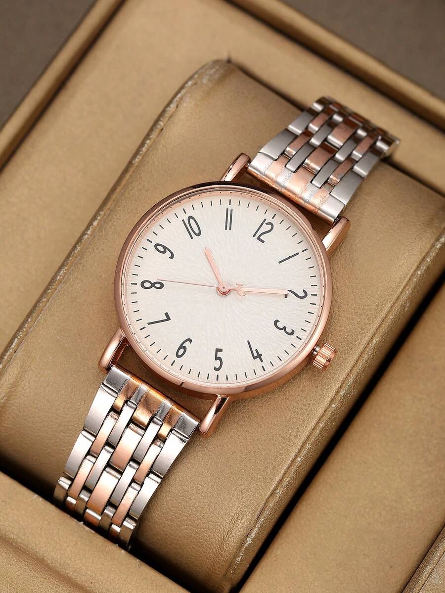 1pc Minimalist Digital Dial Women's Quartz Wrist Watch, Suitable For Daily Commute, Date, Birthday, Anniversary, Various Holiday Gifts - one-size - View 1